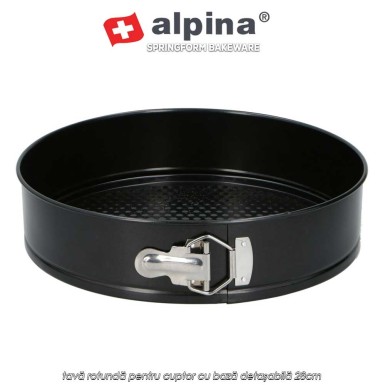 Alpina Springform Bakeware - tavă rotundă pentru cuptor cu bază detașabilă 28cm Alpina Springform Bakeware - tavă rotundă pentru cuptor cu bază detașabilă 28cm