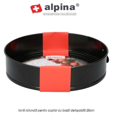 Alpina Springform Bakeware - tavă rotundă pentru cuptor cu bază detașabilă 28cm Alpina Springform Bakeware - tavă rotundă pentru cuptor cu bază detașabilă 28cm