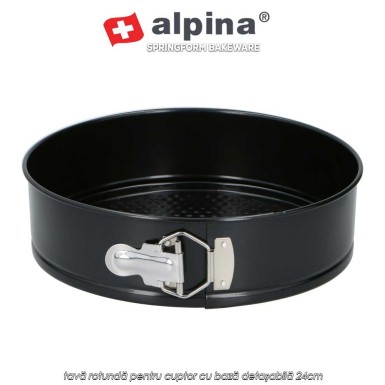 Alpina Springform Bakeware - tavă rotundă pentru cuptor cu bază detașabilă 24cm Alpina Springform Bakeware - tavă rotundă pentru cuptor cu bază detașabilă 24cm