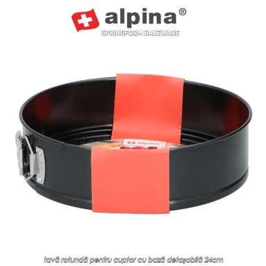 Alpina Springform Bakeware - tavă rotundă pentru cuptor cu bază detașabilă 24cm Alpina Springform Bakeware - tavă rotundă pentru cuptor cu bază detașabilă 24cm