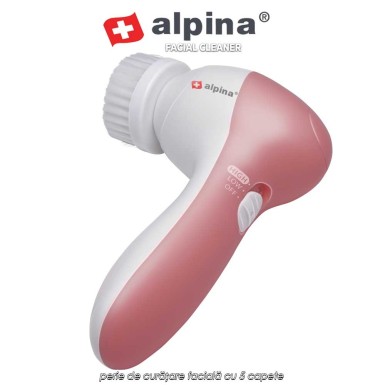 Alpina Facial Cleaner - perie de curățare facială cu 5 capete Alpina Facial Cleaner - perie de curățare facială cu 5 capete