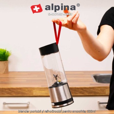Alpina Smoothie Maker - blender portabil și reîncărcabil pentru smoothie, 300ml Alpina Smoothie Maker - blender portabil și reîncărcabil pentru smoothie, 300ml