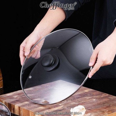 Cheffinger Home Glass Lid GL20 - capac din sticlă securizată 20cm Cheffinger Home Glass Lid GL20 - capac din sticlă securizată 20cm