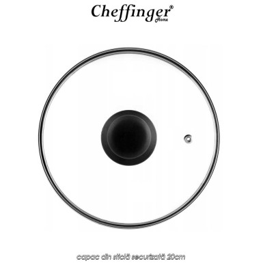 Cheffinger Home Glass Lid GL20 - capac din sticlă securizată 20cm Cheffinger Home Glass Lid GL20 - capac din sticlă securizată 20cm