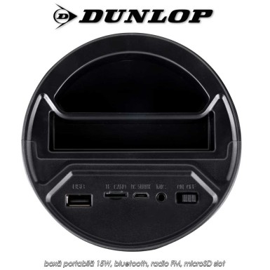 Dunlop TWS Bluetooth Speaker - boxă portabilă 15W, bluetooth, radio FM, microSD slot Dunlop TWS Bluetooth Speaker - boxă portabilă 15W, bluetooth, radio FM, microSD slot