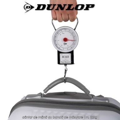 Dunlop Travel Weight Scale - cântar de mână cu bandă de măsurare 1m, 32kg Dunlop Travel Weight Scale - cântar de mână cu bandă de măsurare 1m, 32kg