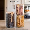 Cheffinger Home GSJ3B - set de 3 recipiente de depozitare din sticlă+3 capace și 3 lingurițe din bambus Cheffinger Home GSJ3B - set de 3 recipiente de depozitare din sticlă+3 capace și 3 lingurițe din bambus
