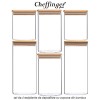 Cheffinger Home GSJ6B - set de 6 recipiente de depozitare cu capace din bambus