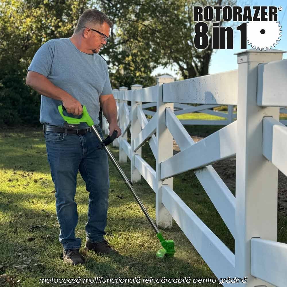 Rotorazer 8in1 - motocoasă multifuncțională reîncărcabilă pentru grădină Rotorazer 8in1 - motocoasă multifuncțională reîncărcabilă pentru grădină