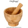 Cheffinger Home BGM12 - set din 2 piese, mojar cu pistil, din bambus