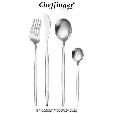 Cheffinger Home CF-22126 - set tacâmuri inox din 24 piese Cheffinger Home CF-22126 - set tacâmuri inox din 24 piese