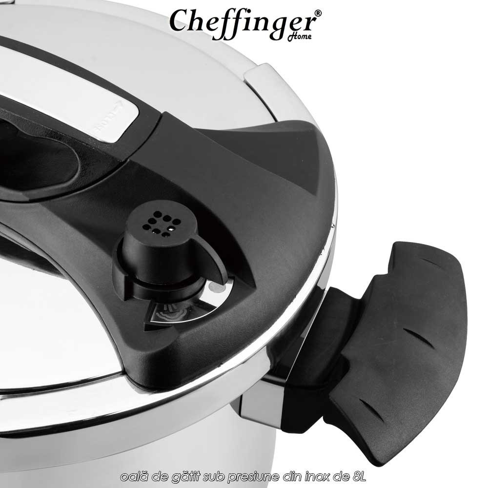 Cheffinger Home PC8-24  - oală de gătit sub presiune din inox de 8L
