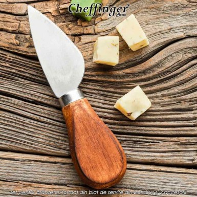 Cheffinger Home CS3 - set pentru brânzeturi format din blat de servire din bambus și 2 accesorii Cheffinger Home CS3 - set pentru brânzeturi format din blat de servire din bambus și 2 accesorii
