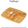 Cheffinger Home CS3 - set pentru brânzeturi format din blat de servire din bambus și 2 accesorii
