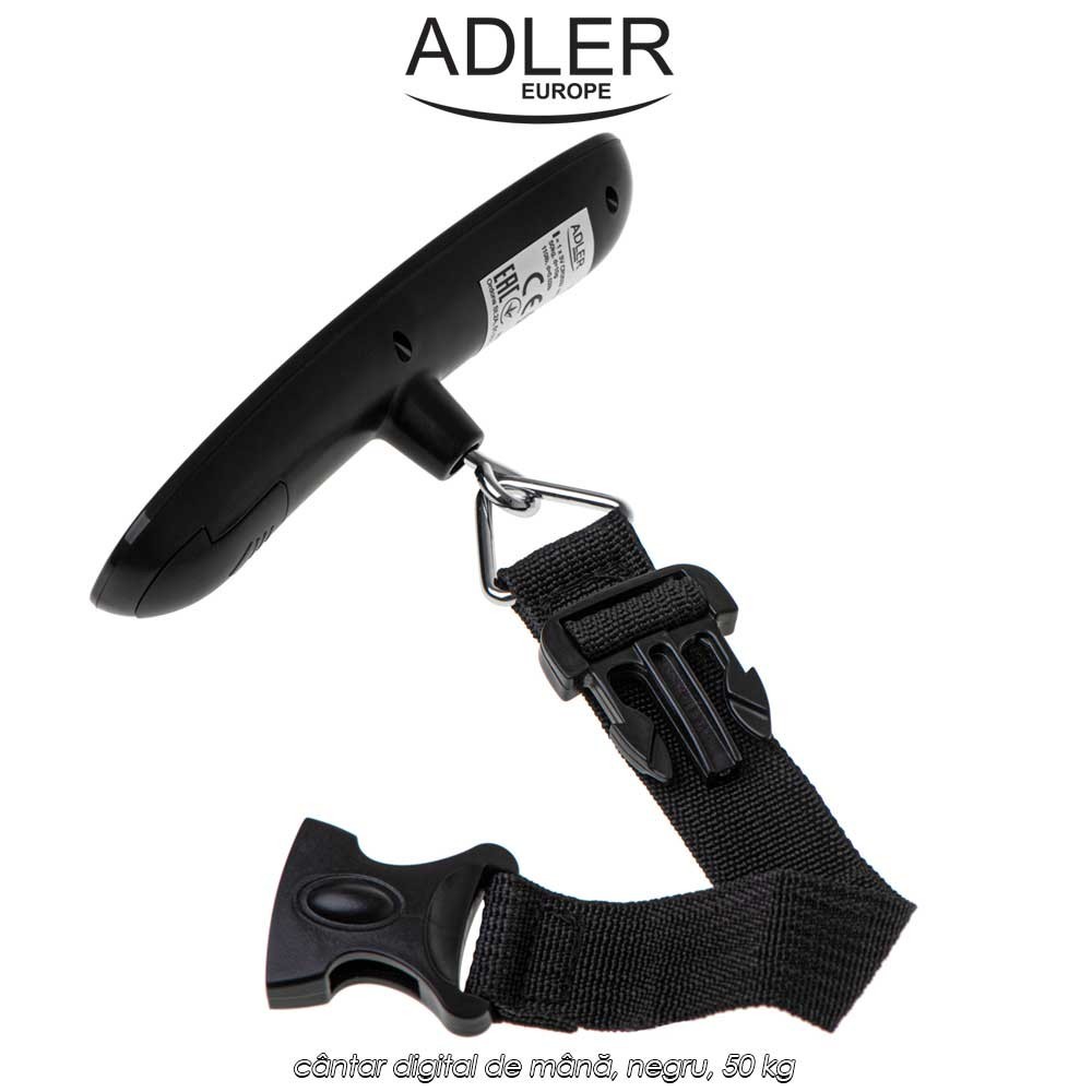 Adler Travel Scale AD 8190 - cântar digital de mână, negru, 50 kg