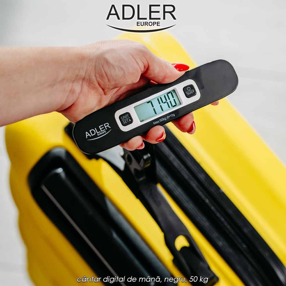 Adler Travel Scale AD 8190 - cântar digital de mână, negru, 50 kg