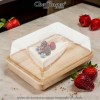 Cheffinger Home CSB24 - platou din bambus cu capac transparent din plastic