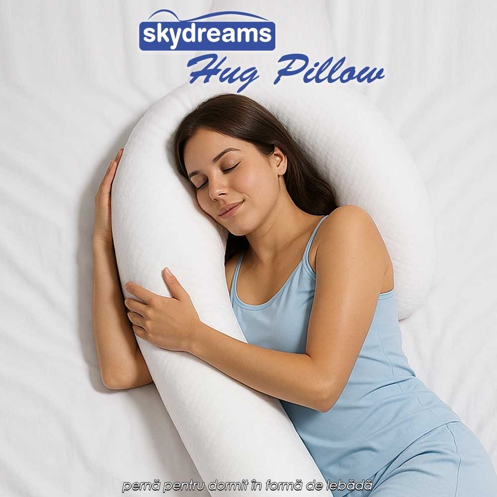 SkyDreams Hug Pillow - pernă pentru dormit în formă de lebădă