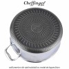 Cheffinger Home PNC24 - oală premium din oțel inoxidabil cu model de fagure 24cm