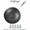 Cheffinger Home PFP20 - tigaie premium din oțel inoxidabil cu model de fagure 20cm