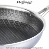 Cheffinger Home PFP20 - tigaie premium din oțel inoxidabil cu model de fagure 20cm