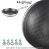 Cheffinger Home PFP20 - tigaie premium din oțel inoxidabil cu model de fagure 20cm