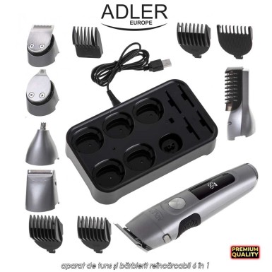 Adler 6in1 Grooming Set AD2944 - aparat de tuns și bărbierit reîncărcabil 6 în 1 Adler 6in1 Grooming Set AD2944 - aparat de tuns și bărbierit reîncărcabil 6 în 1