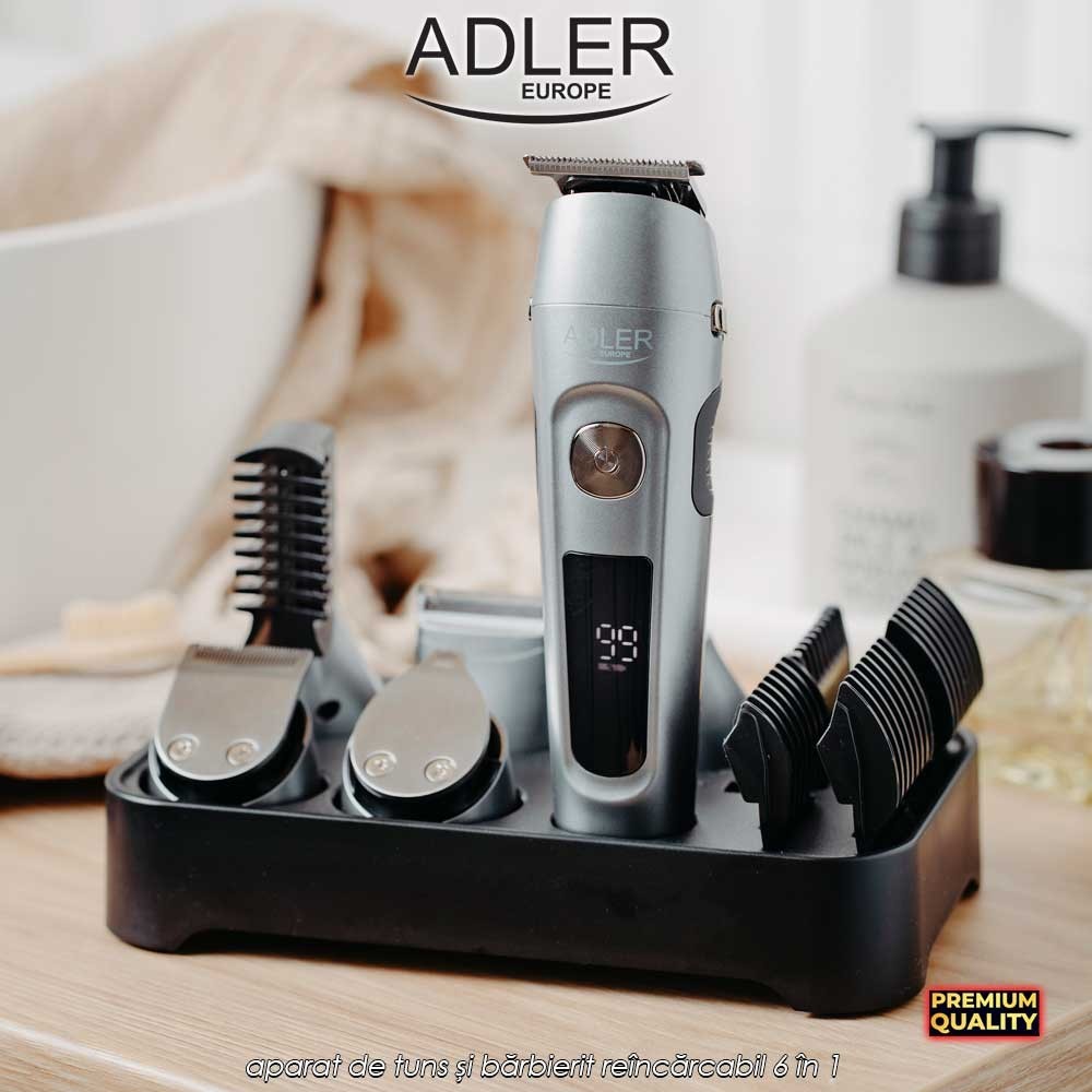 Adler 6in1 Grooming Set AD2944 - aparat de tuns și bărbierit reîncărcabil 6 în 1