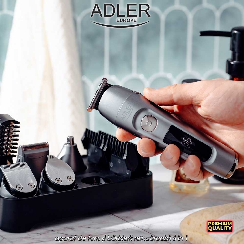 Adler 6in1 Grooming Set AD2944 - aparat de tuns și bărbierit reîncărcabil 6 în 1