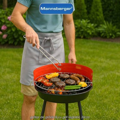 Mannsberg BBQ Grill - grătar de grădină cu grill reglabil, 33cm Mannsberg BBQ Grill - grătar de grădină cu grill reglabil, 33cm
