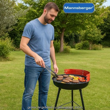 Mannsberg BBQ Grill - grătar de grădină cu grill reglabil, 33cm Mannsberg BBQ Grill - grătar de grădină cu grill reglabil, 33cm