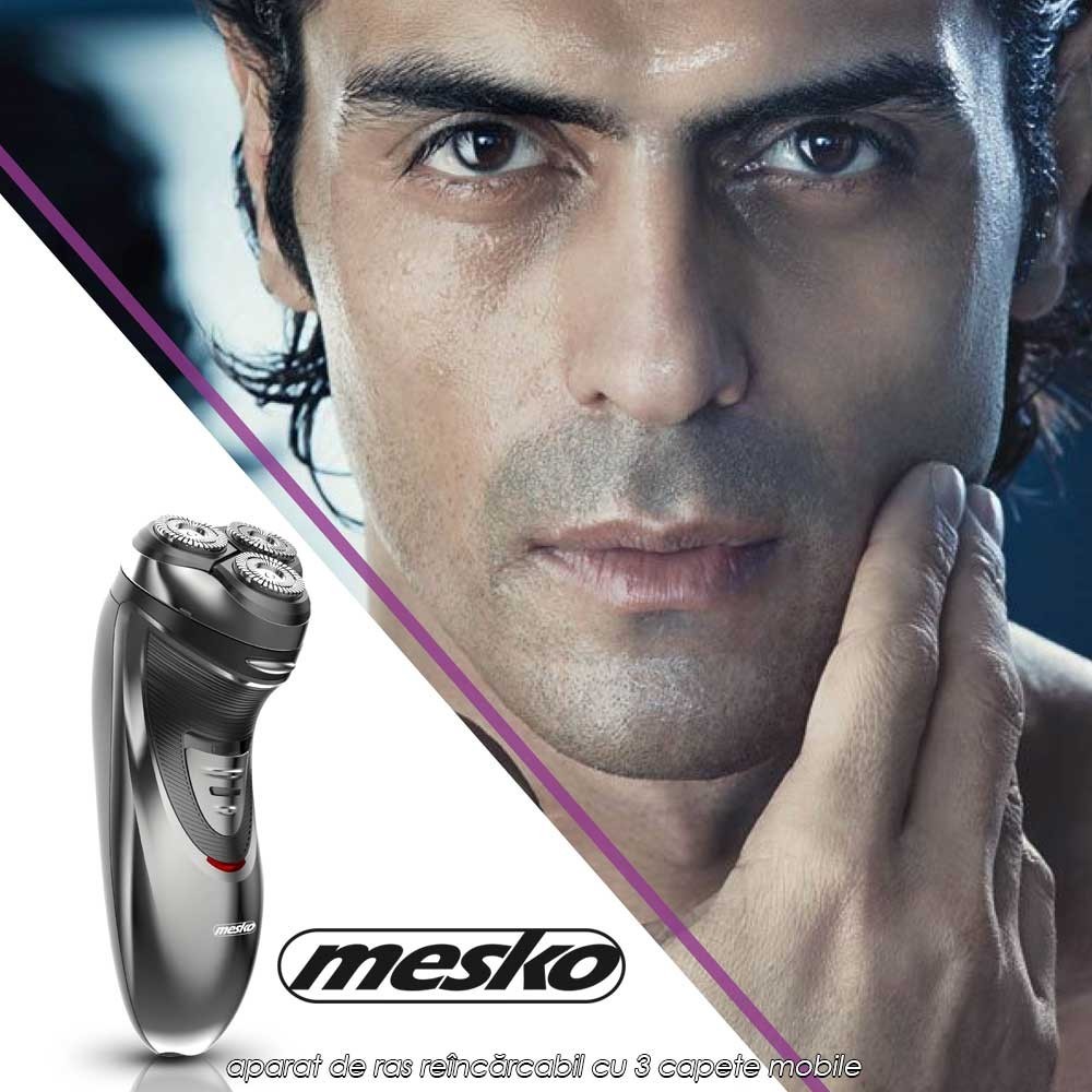 Mesko MS2920 - aparat de ras reîncărcabil cu 3 capete mobile