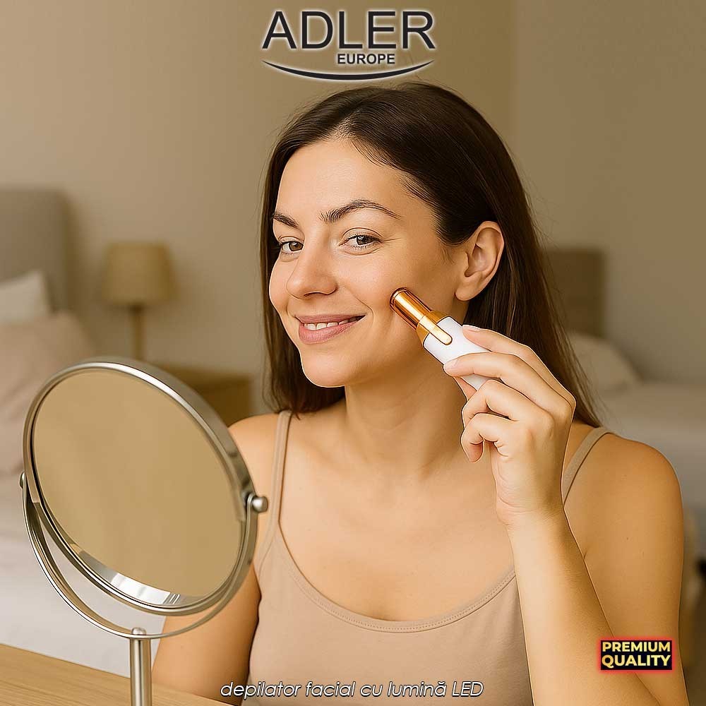 Adler Woman's Trimmer AD2939 - depilator facial cu lumină LED
