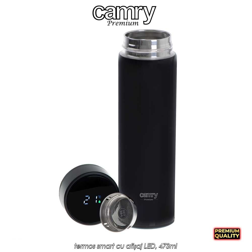 Camry Thermo Flask LED CR4507 - termos smart cu afișaj LED, 473ml