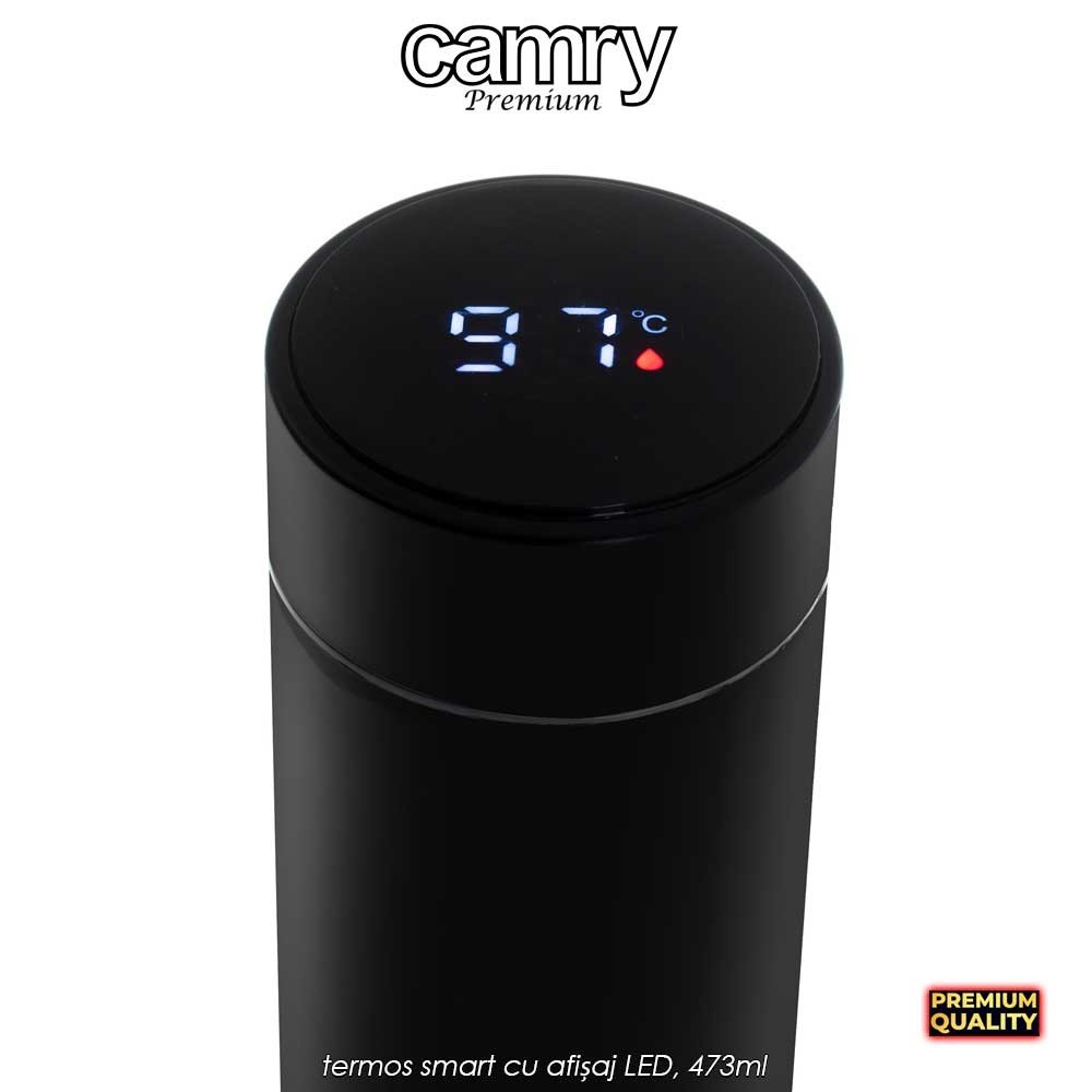 Camry Thermo Flask LED CR4507 - termos smart cu afișaj LED, 473ml
