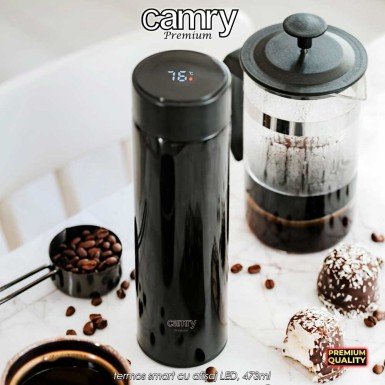 Camry Thermo Flask LED CR4507 - termos smart cu afișaj LED, 473ml Camry Thermo Flask LED CR4507 - termos smart cu afișaj LED, 473ml