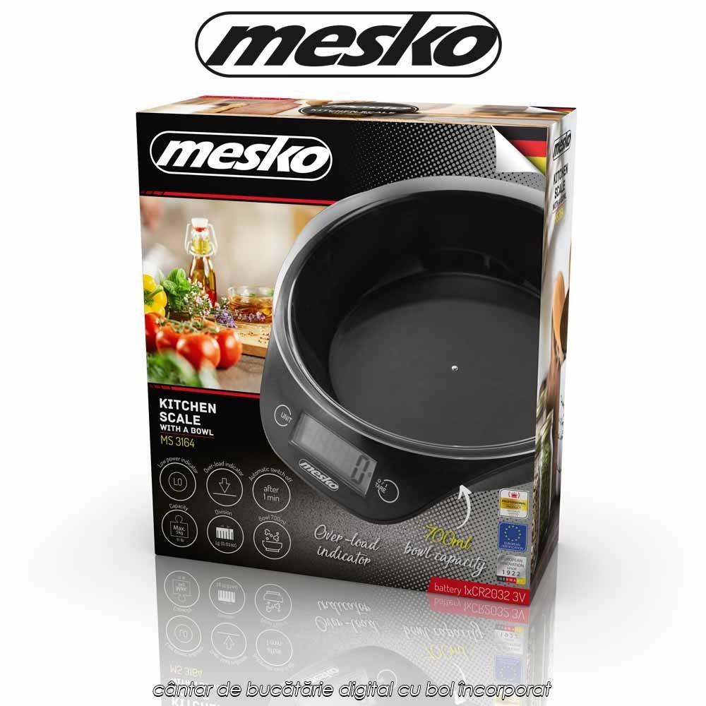 Mesko Kitchen scale with bowl - cântar de bucătărie digital cu bol încorporat