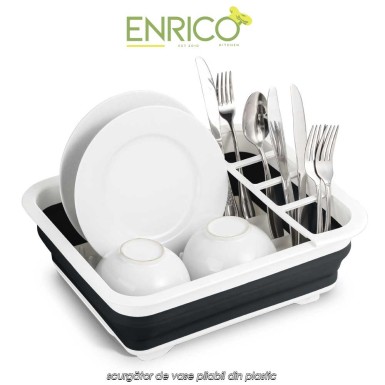 Enrico Foldable Dish Drainer - scurgător de vase pliabil din plastic Enrico Foldable Dish Drainer - scurgător de vase pliabil din plastic
