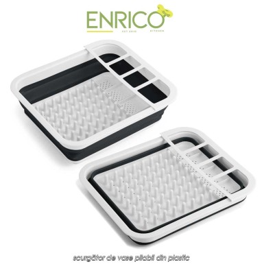 Enrico Foldable Dish Drainer - scurgător de vase pliabil din plastic Enrico Foldable Dish Drainer - scurgător de vase pliabil din plastic