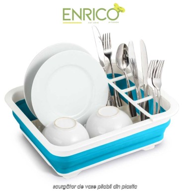 Enrico Foldable Dish Drainer - scurgător de vase pliabil din plastic Enrico Foldable Dish Drainer - scurgător de vase pliabil din plastic