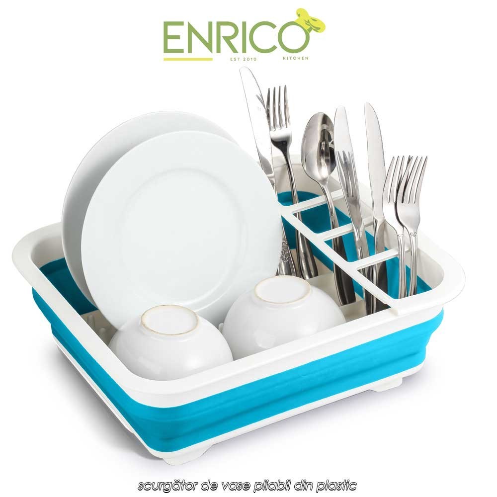 Enrico Foldable Dish Drainer - scurgător de vase pliabil din plastic