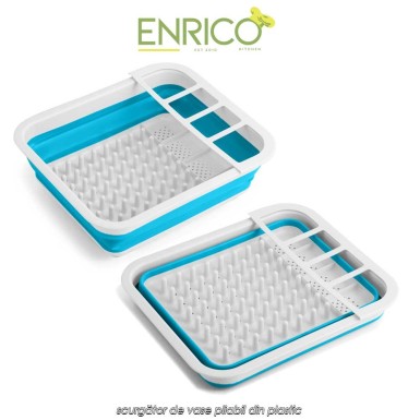 Enrico Foldable Dish Drainer - scurgător de vase pliabil din plastic Enrico Foldable Dish Drainer - scurgător de vase pliabil din plastic