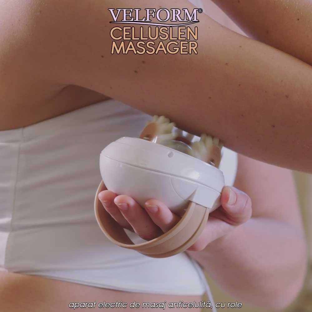 Velform Celluslen Massager - aparat electric de masaj anticelulită, cu role