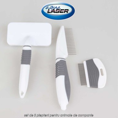 Aqua Laser Pet Grooming Set - set de 3 piepteni pentru animale de companie Aqua Laser Pet Grooming Set - set de 3 piepteni pentru animale de companie