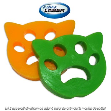 Aqua Laser Hair Magnet - set 2 accesorii din silicon ce adună parul de animale în mașina de spălat Aqua Laser Hair Magnet - set 2 accesorii din silicon ce adună parul de animale în mașina de spălat