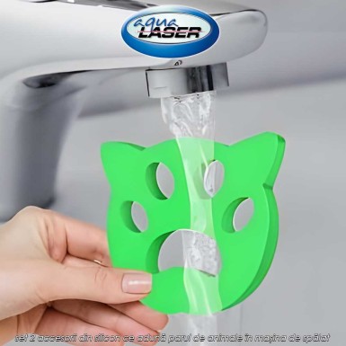Aqua Laser Hair Magnet - set 2 accesorii din silicon ce adună parul de animale în mașina de spălat Aqua Laser Hair Magnet - set 2 accesorii din silicon ce adună parul de animale în mașina de spălat