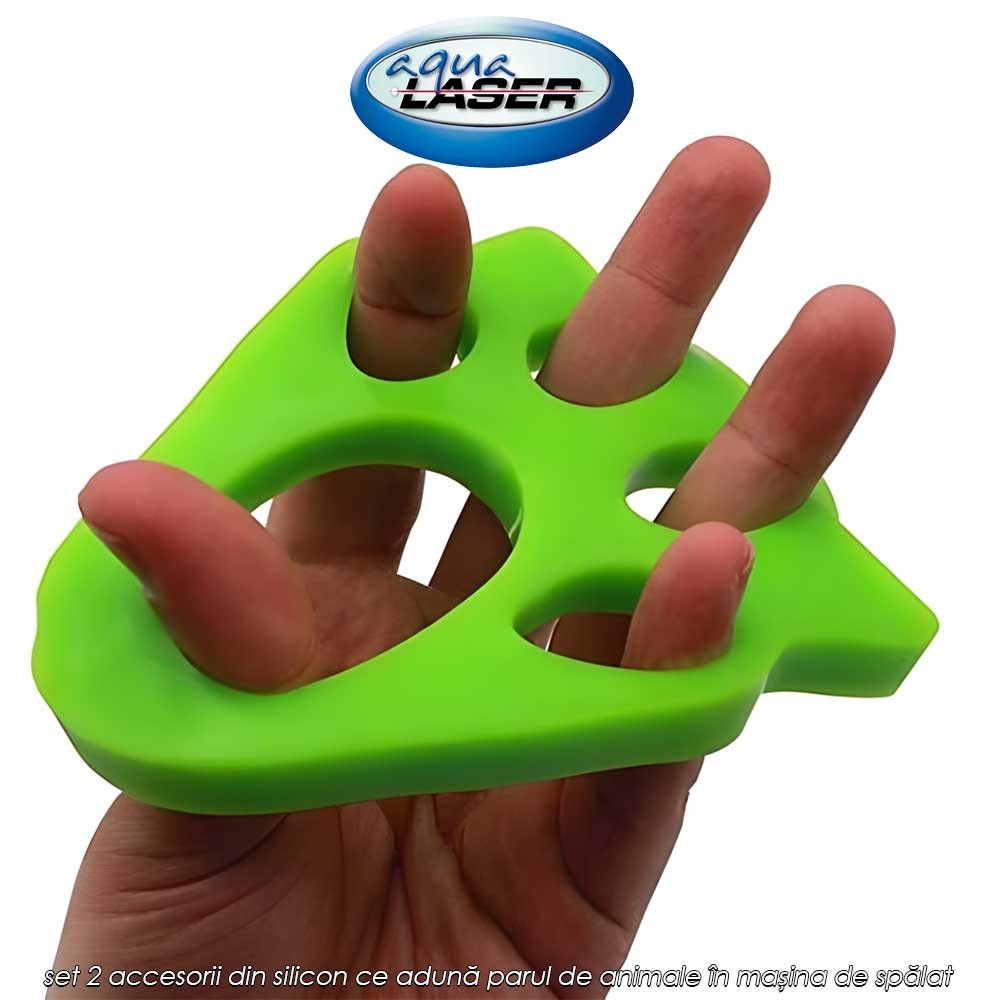 Aqua Laser Hair Magnet - set 2 accesorii din silicon ce adună parul de animale în mașina de spălat