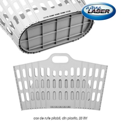 Aqua Laser Laundry Basket - cos de rufe pliabil, din plastic, 23 litri Aqua Laser Laundry Basket - cos de rufe pliabil, din plastic, 23 litri