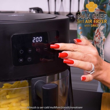 Max Chef Air Fryer 3-in-1 - friteuză cu aer cald multifuncțională inovatoare Max Chef Air Fryer 3-in-1 - friteuză cu aer cald multifuncțională inovatoare