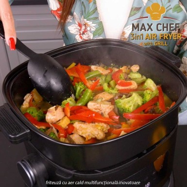 Max Chef Air Fryer 3-in-1 - friteuză cu aer cald multifuncțională inovatoare Max Chef Air Fryer 3-in-1 - friteuză cu aer cald multifuncțională inovatoare